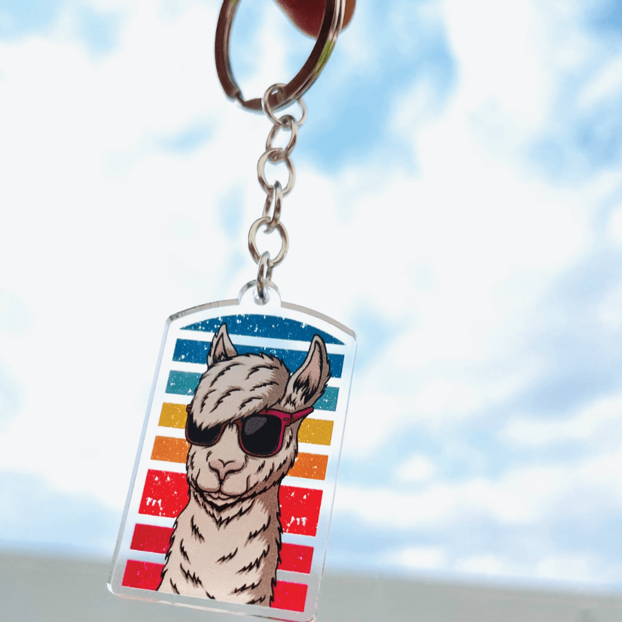 Custom acrylic keychains Canada with double-sided printing